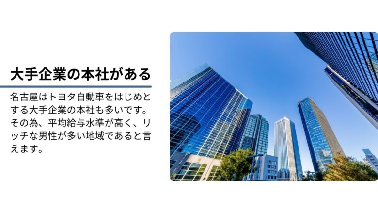 名古屋には大手企業の本社がある