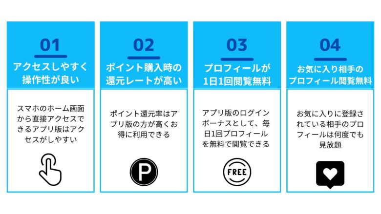 PCMAXのアプリを利用するメリット